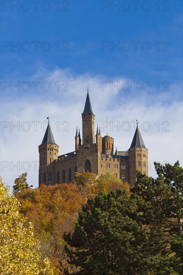 Burg Hohenzollern Castle in autumn