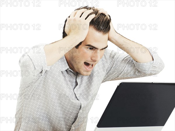 Businessman with laptop