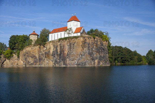 Kirchberg or Church Hill with Church on the Hill and a water tower