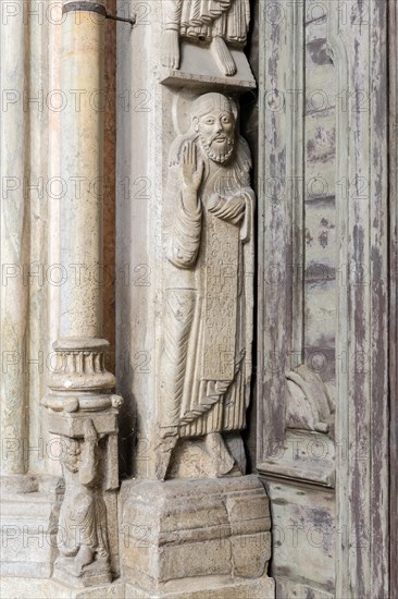 Romanesque stone relief