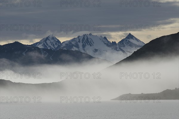 Mountain scenery around the fjord