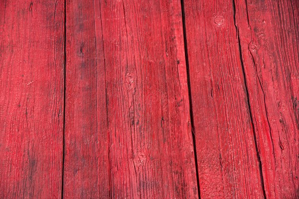 Red wooden boards