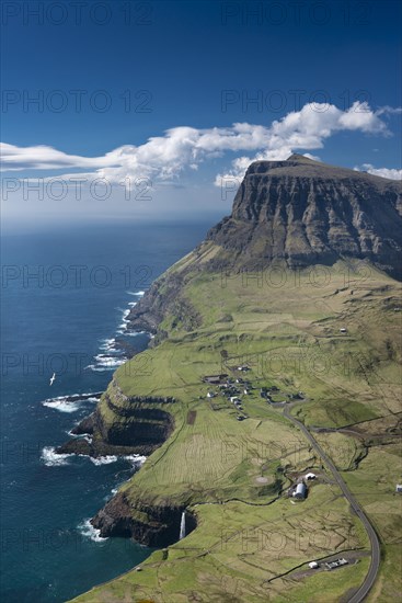 Cliffs and a small village