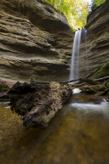 Waterfall in Paehlschlucht gorge near Paehl