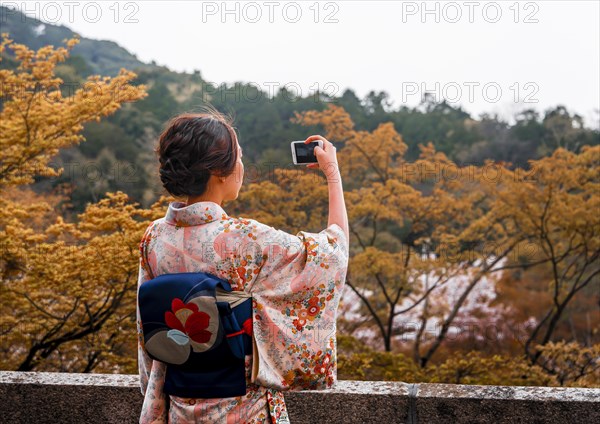 Japanese woman dressed with kimono