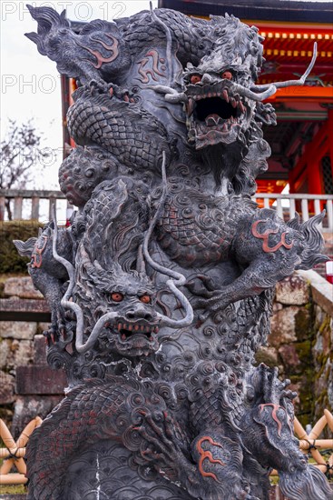 Dragon figure with red eyes