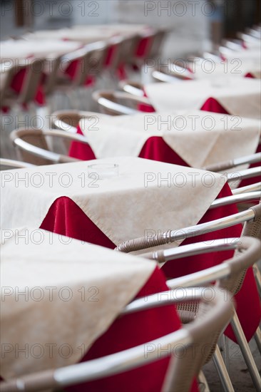 Tables of a cafe in Campo San Stefano