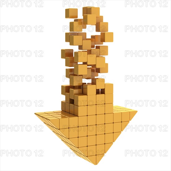 Arrow made of cubes