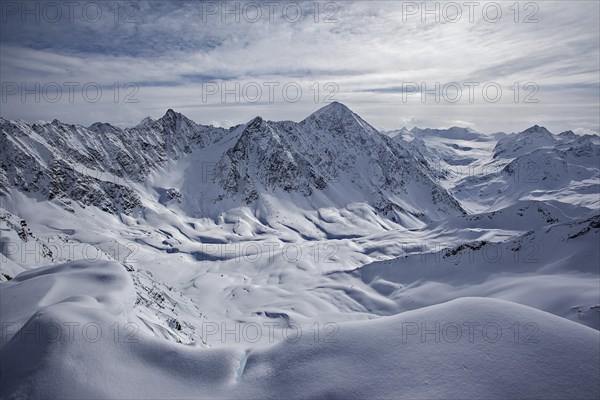 Schrankogel from Laengentaler Weisser Kogel