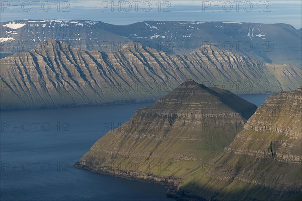 Mountain landscape in the evening light