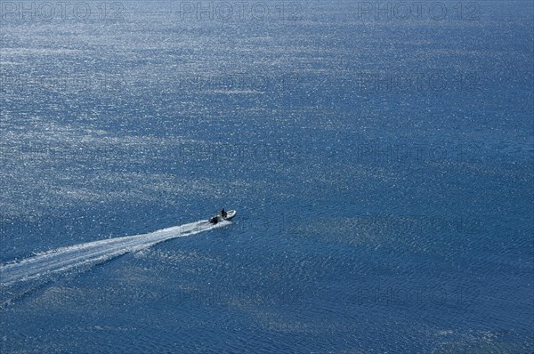 A small boat in the Black sea