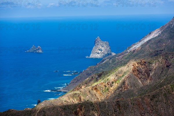 Cliffs in the Anaga Mountains near the village of Taganana