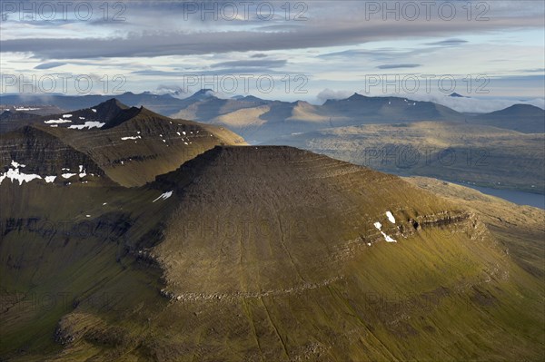 Mountain landscape in the evening light
