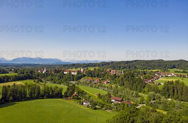 District Beuerberg with monastery and Loisach