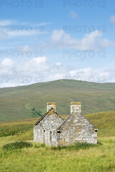 Abandoned and dilapidated cottage from the time of the Highland Clearances