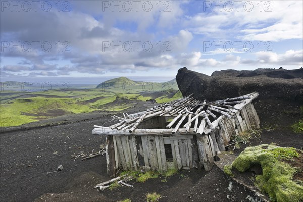Dilapidated sheep shed