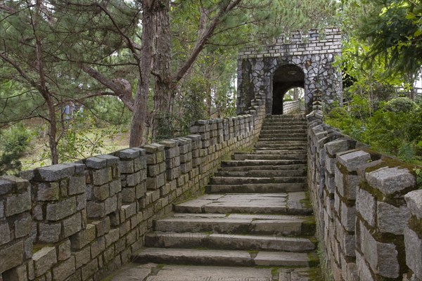 Replica of the Great Wall of China at the Doi Mong Mo theme park