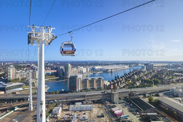 Royal Victoria Docks seen from the Emirates Air Line cable car