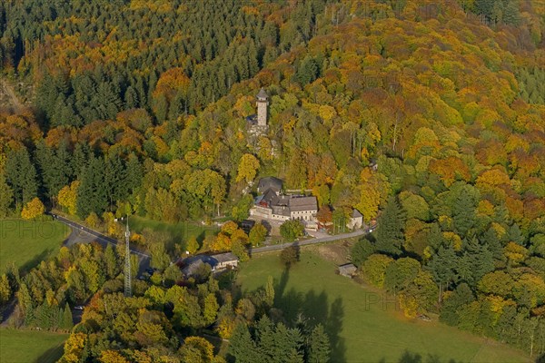 Wildenburg castle ruins in the Idar Forest low mountain range