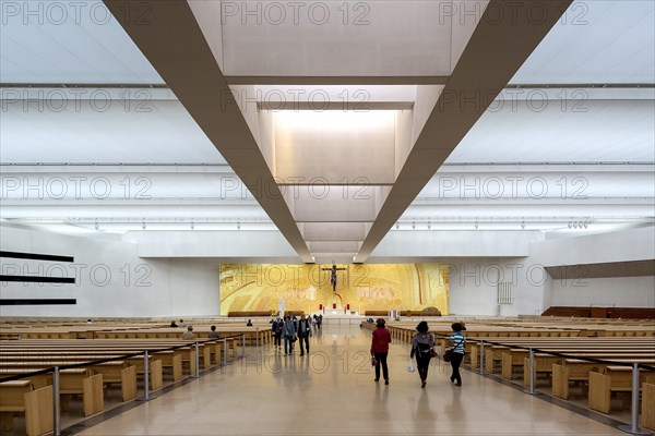 Interior of the modern Church of the Most Holy Trinity or Igreja da Santissima Trindade