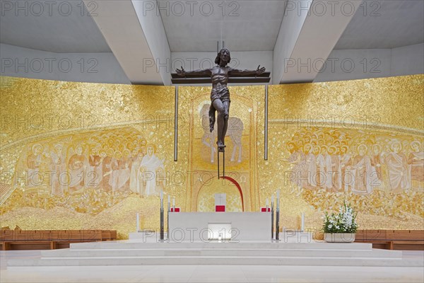 Interior of the modern Church of the Most Holy Trinity or Igreja da Santissima Trindade