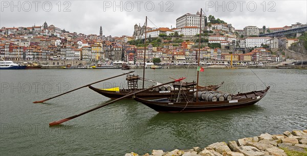 Historic wine transport ships on the Douro River