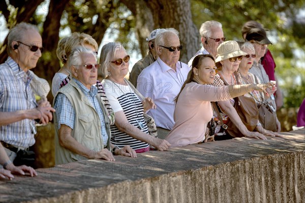Tour group at Castelo de Sao Jorge castle