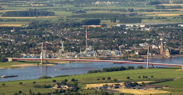 View of Emmerich across the Rhine and the Emmerich Rhine Bridge