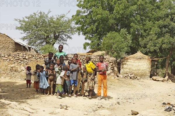 Group of children singing a song of welcome