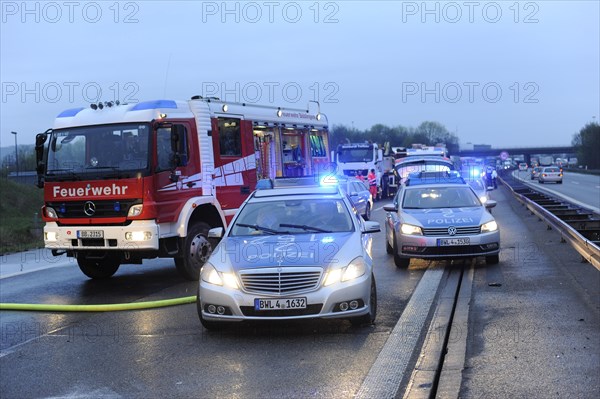 Fatal road traffic accident caused by a wrong-way driver on the A 81 motorway