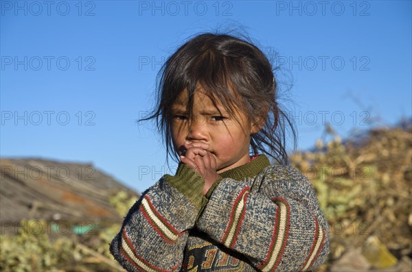 Portrait of a little farmers child