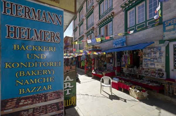 Advertisment of a German Bakery in Namche Bazar (3.440 m)
