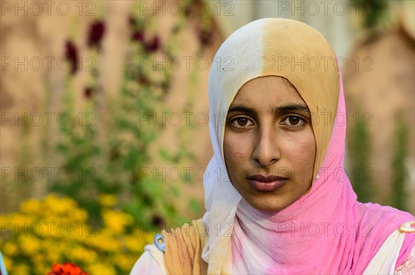 Kashmiri woman wearing a headscarf
