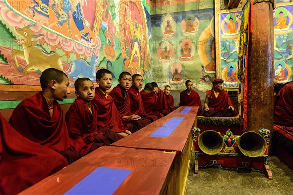 Monks celebrating Pooja