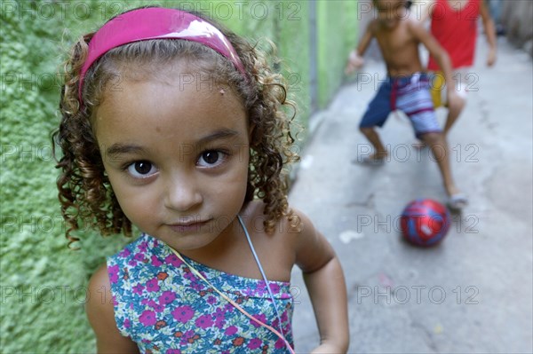 Girl in a slum or favela
