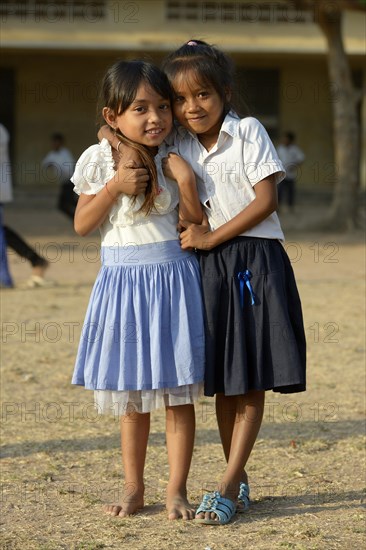 Two girls on the playground