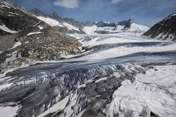 Mount Galenstock from the Furka Pass with the Rhone Glacier