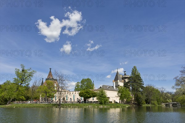Schlossteich pond with Franzensburg Castle