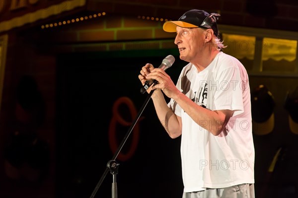 The German comedian Otto Waalkes performing live at the Stadthalle festival hall