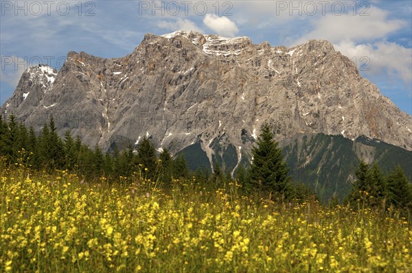 Wetterstein Moutains with Zugspitze Mountain