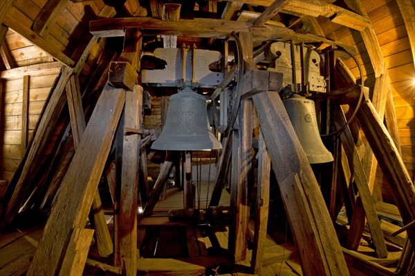 Bells in the bell tower of the parish church of Lichtenegg