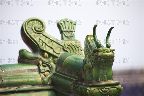 Roof tiles on the wall of the Palace of Heavenly Purity