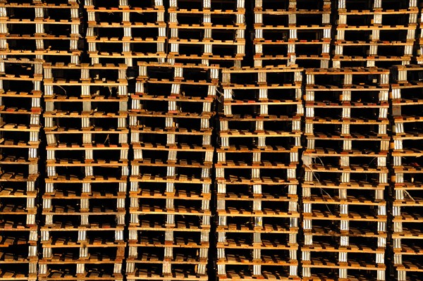Stacked pallets