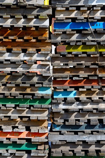 Stacked pallets