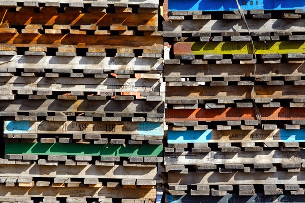 Stacked pallets