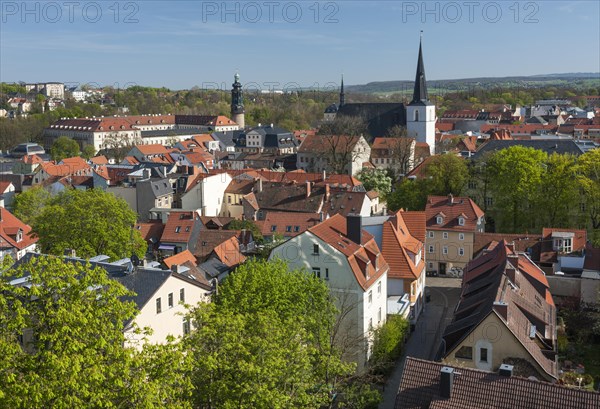 Historic centre of Weimar with Herderkirche Church and the City Palace