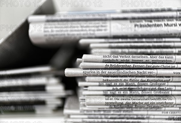 Stack of newspapers