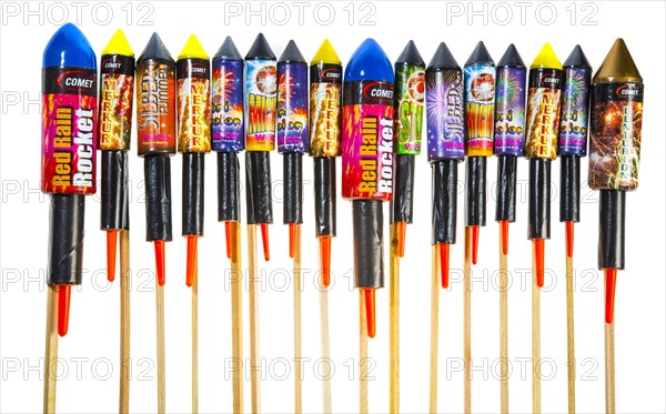 Various rocket fireworks