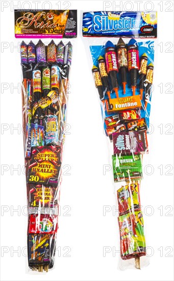 Various rocket fireworks