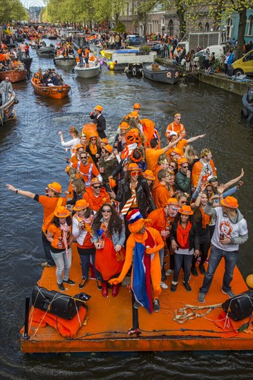 Boat parade on Queen's Day